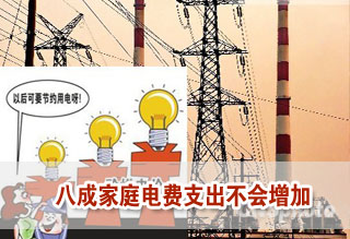 八成家庭電費(fèi)支出不會增加