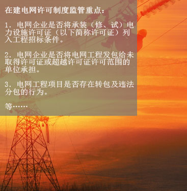 八、在建電網(wǎng)工程項(xiàng)目許可制度執(zhí)行情況