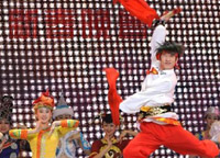 1月31日，演員在晚會上表演