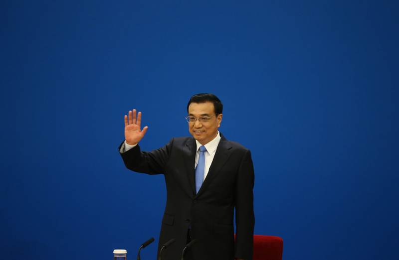 3月15日，國務(wù)院總理李克強(qiáng)在北京人民大會(huì)堂與中外記者見面，并回答記者提問。新華社記者 陳建力 攝