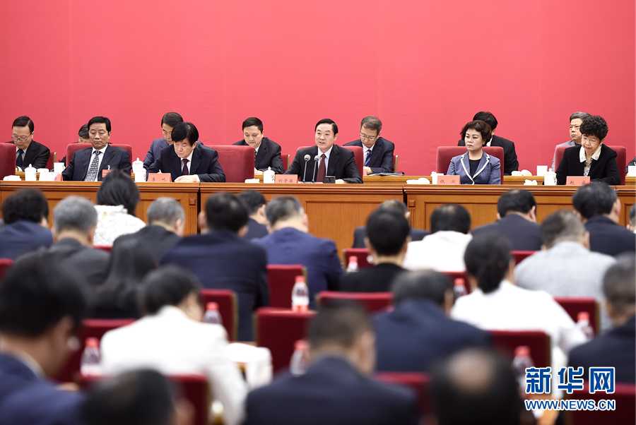 9月20日，中國電視藝術(shù)家協(xié)會(huì)第六次全國代表大會(huì)在北京召開。中共中央政治局委員、中央書記處書記、中宣部部長劉奇葆出席開幕式并講話。新華社記者 燕雁 攝