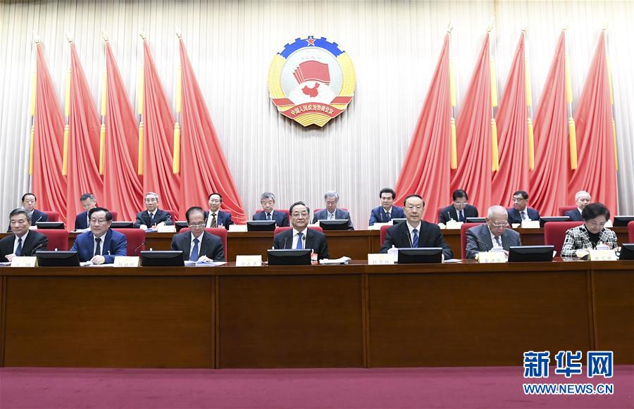 1月22日，政協(xié)第十二屆全國委員會(huì)常務(wù)委員會(huì)第二十四次會(huì)議在北京開幕。全國政協(xié)主席俞正聲出席開幕會(huì)。 新華社記者 燕雁 攝