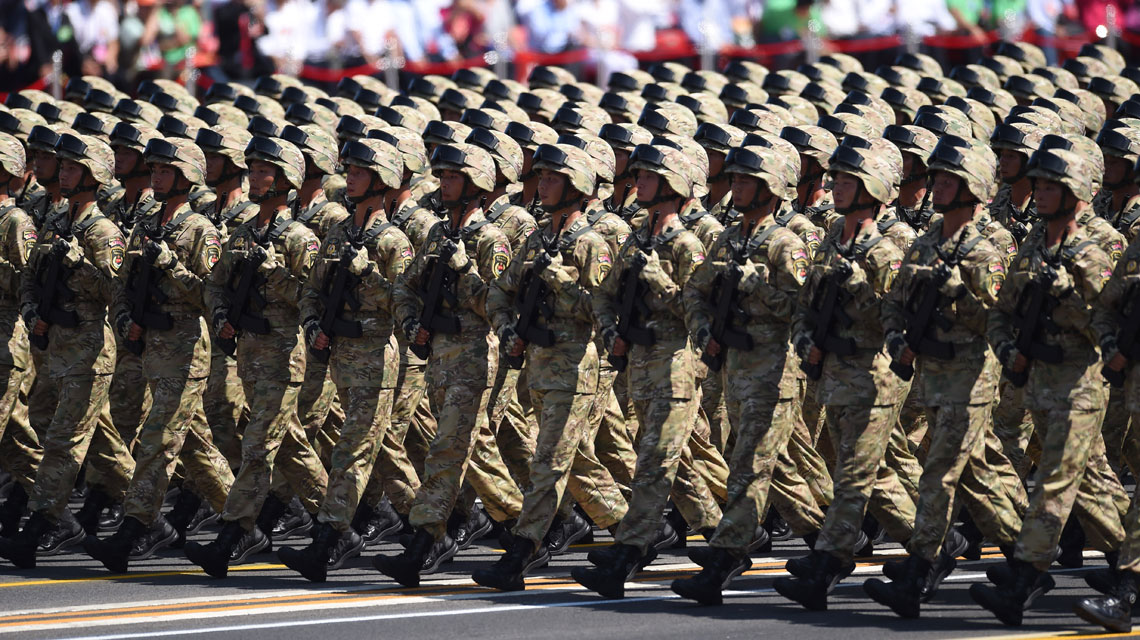 &ldquo;狼牙山五壯士&rdquo;方隊(duì)通過(guò)天安門廣場(chǎng)