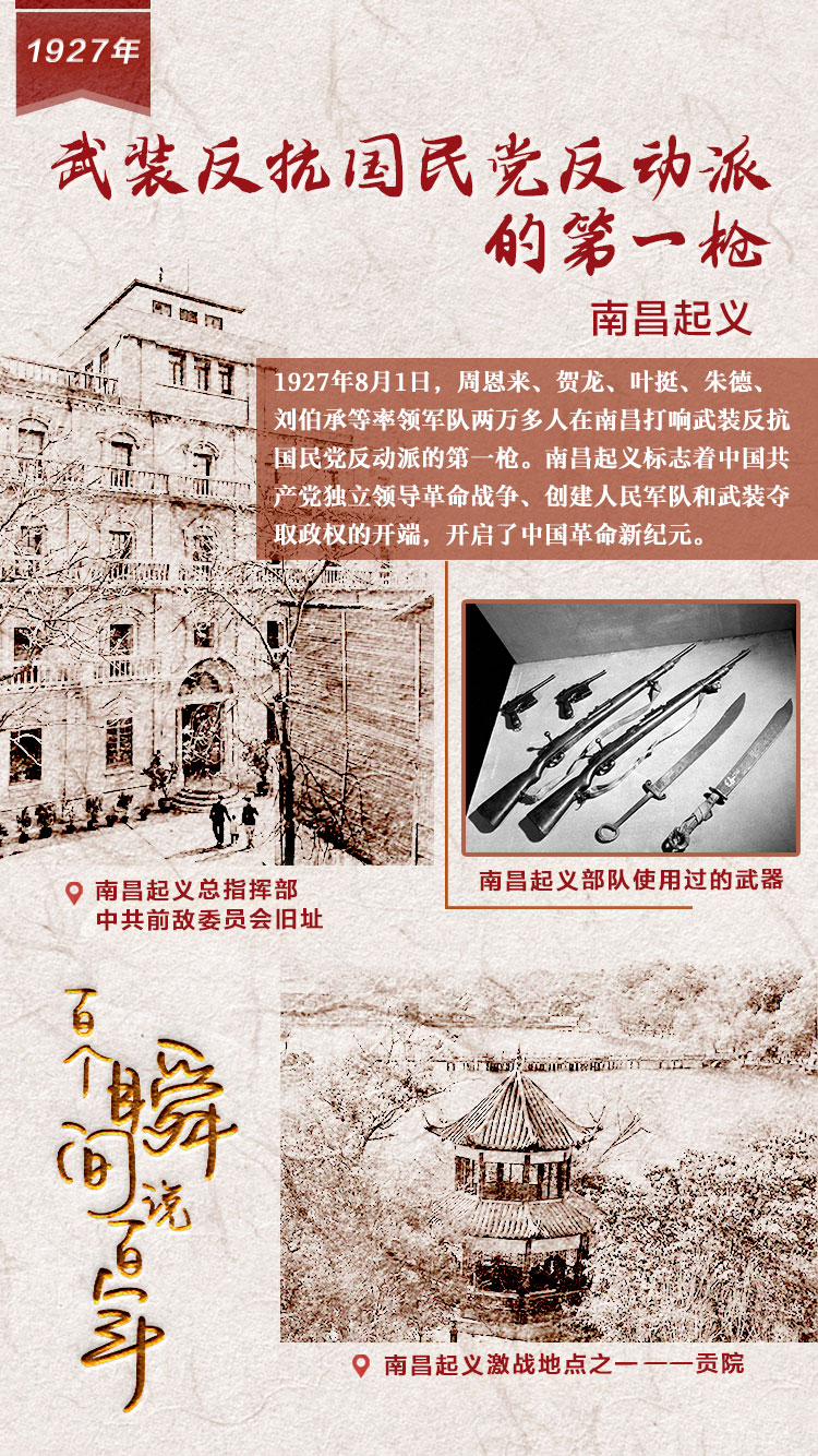 1927，武裝反抗國民黨反動派的第一槍
