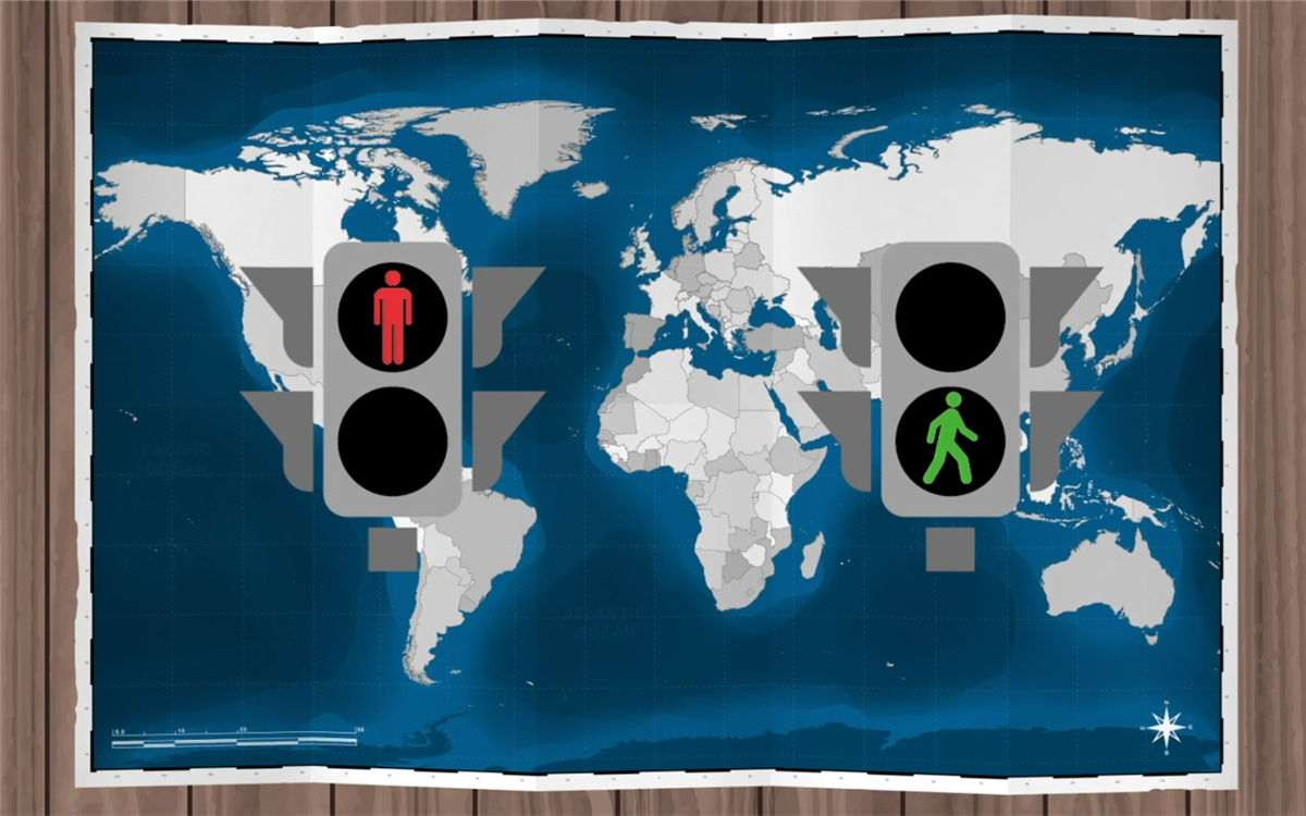 聯(lián)合國確定了紅燈停、綠燈行的規(guī)則