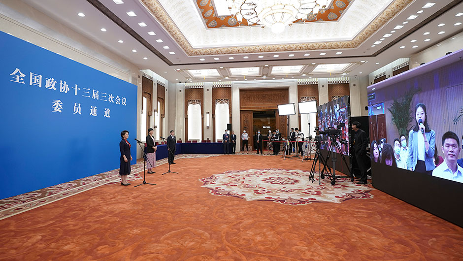 全國(guó)政協(xié)委員通過(guò)網(wǎng)絡(luò)視頻方式接受媒體采訪(fǎng)
