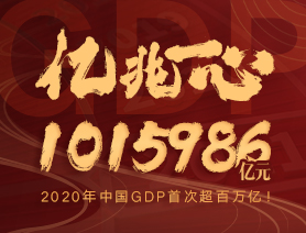 億兆一心！2020年中國GDP首次超百萬億！
