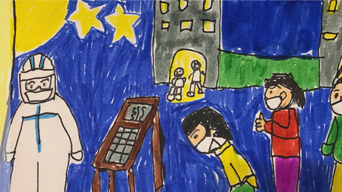 一筆一畫！童心致敬抗疫英雄