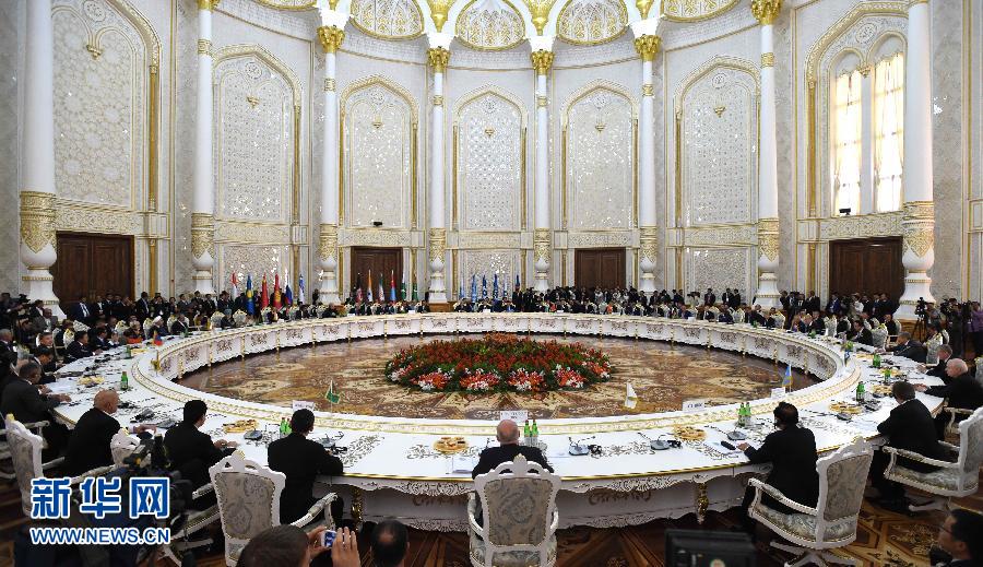 9月12日，上海合作組織成員國元首理事會第十四次會議在塔吉克斯坦首都杜尚別舉行。國家主席習(xí)近平出席會議并發(fā)表重要講話。新華社記者馬占成攝 