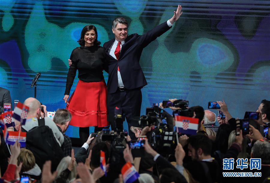 (國(guó)際)(1)克羅地亞前總理米拉諾維奇當(dāng)選新總統(tǒng)