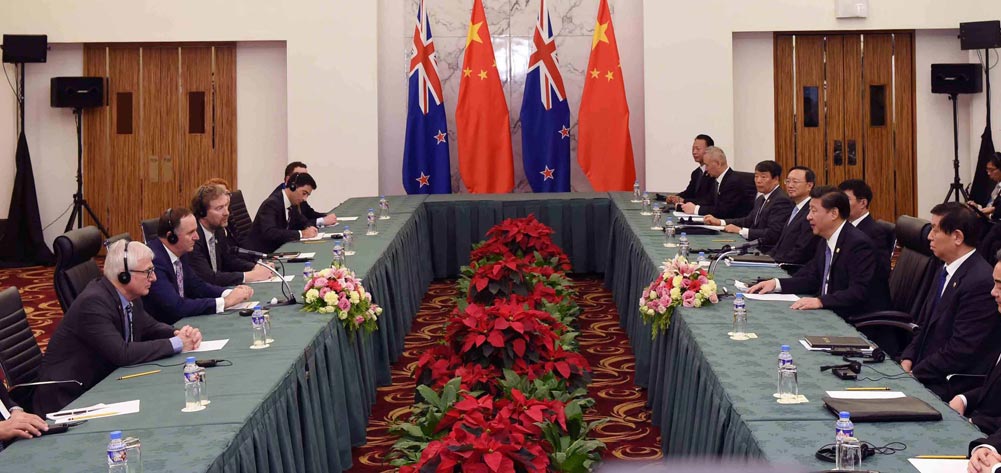 習(xí)近平會(huì)見(jiàn)新西蘭總理約翰&middot;基